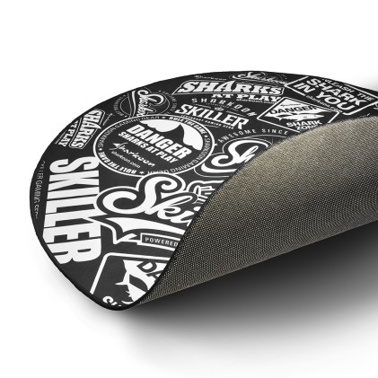 Sharkoon Tappeto Per Sedia Gaming Sfm10, Diametro 120 Cm, Spessore 5 Mm, Base Antiscivolo, Polieste