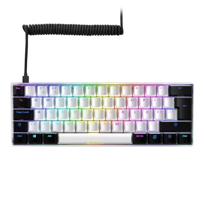 Sharkoon Tastiera Gaming Meccanica Sgk50 S4 Switch Kailh Red, Layout Ita, Bianco