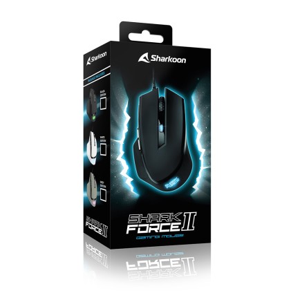Sharkoon Mouse Gaming Shark-Force2-Bl, 4200 Dpi, Usb, 1.8Mt, Nero