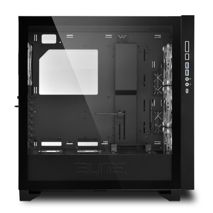 Sharkoon Case Atx Elite Shark Ca300H 1Xusb-C, 2Xusb3.0, 2Xvetro Temperato, 8 Slot Espansione, 3X120M