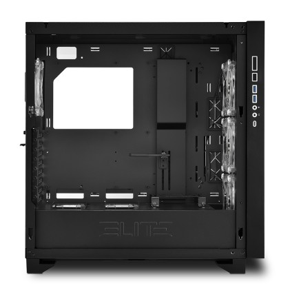 Sharkoon Case Atx Elite Shark Ca300H 1Xusb-C, 2Xusb3.0, 2Xvetro Temperato, 8 Slot Espansione, 3X120M
