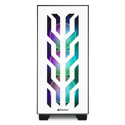 Sharkoon Case Atx 2Xusb 3.0, 1X Type-C, 2Xvetro Temperato, 8 Slot Espansione, 4Xargb Fan, Argb Controller