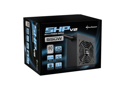 Sharkoon Alimentatore Pc Serie Shp V2, 550W, 80 Plus, Atx