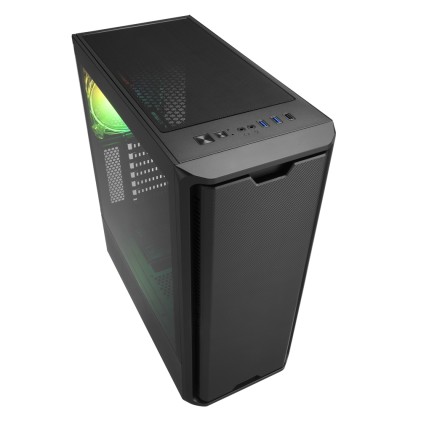 Sharkoon Case Sk3 Rgb Atx 7 Slot Espansione, Pannello Frontale Vetro Temperato, 2 Porte, 3Xusb2.0/3.