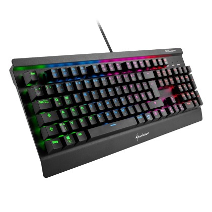 Sharkoon Tastiera Gaming Meccanica Skiller Mech Sgk3, Illuminazione Rgb Personalizzabile, Tecnologia Tasti Kahil Brown, Layout Ita