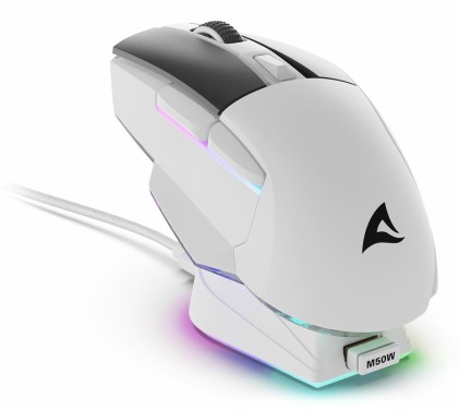 Sharkoon Mouse Skiller Sgm50 Bianco Cablato E Wireless, 6400 Dpi