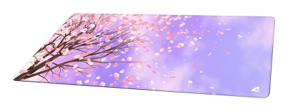 Sharkoon Skiller Sgp40 D1 Mousepad Tappetino Gaming 1000 X 500 X 3  Mm Fiori Di Ciliegio Viola