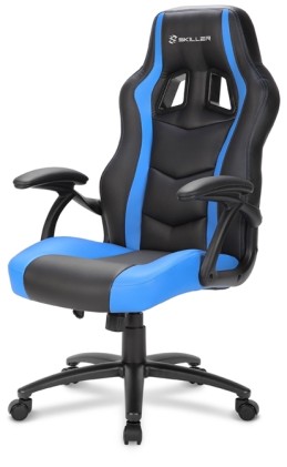 Sharkoon Gaming Chair Skiller Sgs1 Pelle Sintetica, Braccioli Imbottiti, Schienale Regolabile, Base In Alluminio, Black/Blue