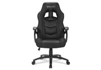 Sharkoon Gaming Chair Skiller Sgs1 Pelle Sintetica, Braccioli Imbottiti, Schienale Regolabile, Base In Alluminio, Black