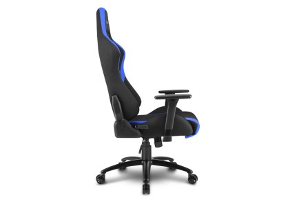 Sharkoon Skiller Sgs2 Sedia Gaming In Tessuto, Braccioli E Schienale Regolabili, Telaio Acciaio, Doppio Cuscino Supporto Cervicale E Lombare, Black/Blue