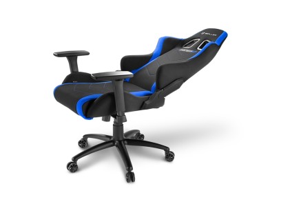 Sharkoon Skiller Sgs2 Sedia Gaming In Tessuto, Braccioli E Schienale Regolabili, Telaio Acciaio, Doppio Cuscino Supporto Cervicale E Lombare, Black/Blue