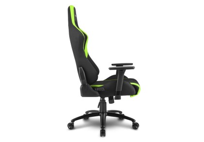 Sharkoon Skiller Sgs2 Sedia Gaming In Tessuto, Braccioli E Schienale Regolabili, Telaio Acciaio, Doppio Cuscino Supporto Cervicale E Lombare, Green