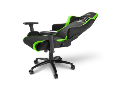 Sharkoon Skiller Sgs2 Sedia Gaming In Tessuto, Braccioli E Schienale Regolabili, Telaio Acciaio, Doppio Cuscino Supporto Cervicale E Lombare, Green
