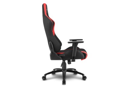 Sharkoon Skiller Sgs2 Sedia Gaming In Tessuto, Braccioli E Schienale Regolabili, Telaio Acciaio, Doppio Cuscino Supporto Cervicale E Lombare, Black/Red