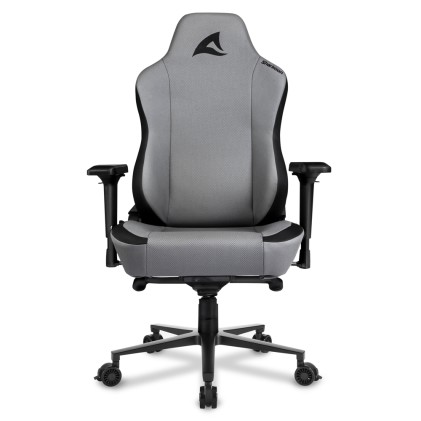 Sharkoon Skiller Sgs40 Sedia Gaming Pelle Sintetica, Alzata Gas Classe 4, Braccioli 4D, Ruote Da 75Mm Con Blocco, Nero/Grigio