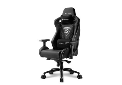 Sharkoon Skiller Sgs4 Sedia Gaming In Pelle, Braccioli E Schienale Regolabili, Telaio Acciaio, Doppi