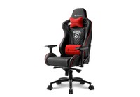 Sharkoon Gaming Chair Skiller Sgs4 Pelle Sintetica, Formato Extralarge, Braccioli E Schienale Regolabili, Telaio Acciaio, Cuscino Supporto Lombare, Rotelle Con Blocco, Black/Red