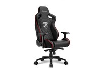 Sharkoon Gaming Chair Skiller Sgs4 Pelle Sintetica, Formato Extralarge, Braccioli E Schienale Regolabili, Telaio Acciaio, Cuscino Supporto Lombare, Rotelle Con Blocco, Black/Red