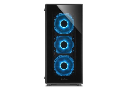 Sharkoon Case Tg5, Atx, 2Xusb2 ,2Xusb3, 7 Slots, 3X120 Led Front 1X120 Rear, Window Vetro Temperato, Blue