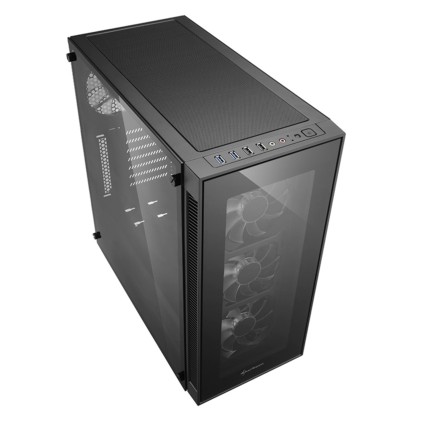 Sharkoon Case Tg5, Atx, 2Xusb2 ,2Xusb3, 7 Slots, 3X120 Led Front 1X120 Rear, Window Vetro Temperato, White