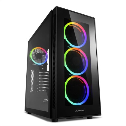 Sharkoon Case Tg5 Rgb Silent Pcgh Edition Atx 7 Slot Espansione, Pannello Frontale Vetro Temperato,