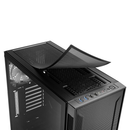 Sharkoon Case Atx Tg6M Rgb 2Xusb 2.0, 2Xusb 3.0, Vetro Temperato, 4X 120 Argb, Argb Controller