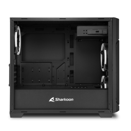 Sharkoon Case Micro-Atx 2Xusb 3.0, Vetro Temperato, 2X120Mm Fan Front, 1X120Mm Fan Rear, 4 Slot Espa