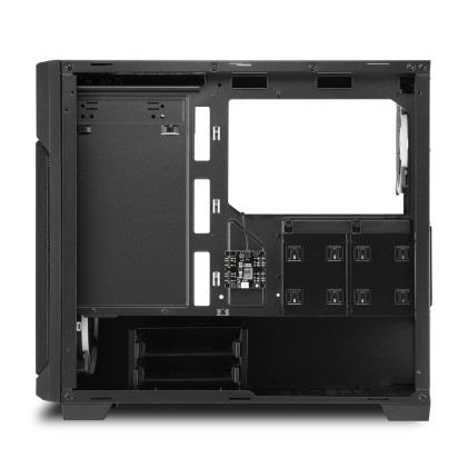 Sharkoon Case Micro-Atx 2Xusb 3.0, Vetro Temperato, 2X120Mm Fan Front, 1X120Mm Fan Rear, 4 Slot Espa