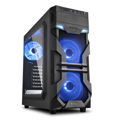 Sharkoon Case Vg7-W Blue, Atx, 2Xusb3, 6 Slots