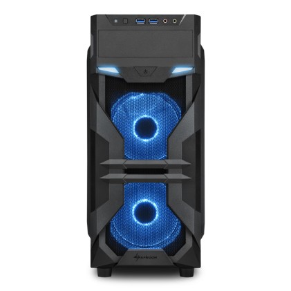 Sharkoon Case Vg7-W Blue, Atx, 2Xusb3, 6 Slots