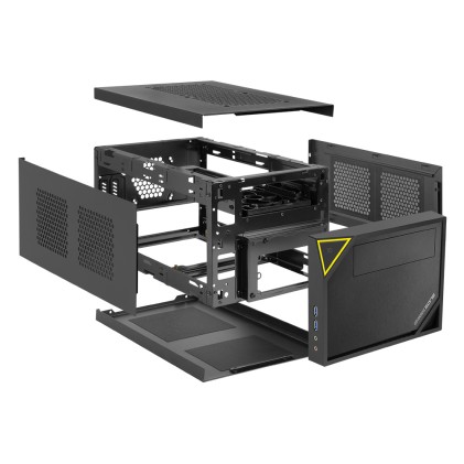 Sharkoon Case Mini-Itx, 2 Slot, 37 X 22.5 X 18.0 Cm , Usb 3.0, Usb 2.0, 1X 120 Mm Fan (Pre-Installed), Drive Bays 2,5&#34;-Ssd