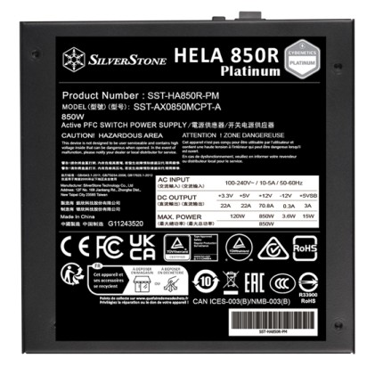 Silverstone Alimentatore Hela 850R Platinum - 850 Watt