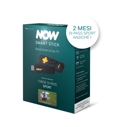 Sky Smart Stick Now Tv Blue + 1 Mese Di Sport+Calcio