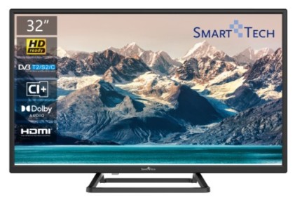 Tv 32 Smartech Hd Piede Centrale Dvb T2/C/S2 3X Hdmi;H265