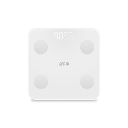 Bilancia pesapersone intelligente SPC Atenea Fit 3 - Registra e identifica fino a 10 utenti - Design in vetro - Schermo LED - Attivazione touch - Portata 180kg