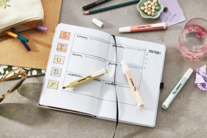 STABILO swing cool NatureCOLORS evidenziatore 4 pz Punta smussata Beige, Verde, Rosa