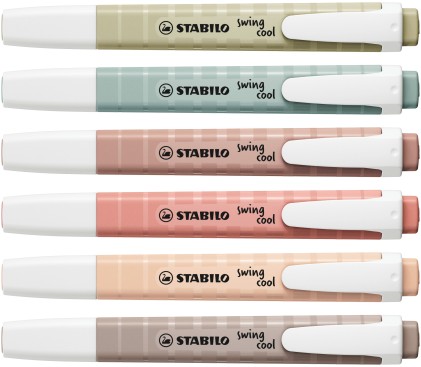 STABILO swing cool NatureCOLORS evidenziatore 6 pz Punta smussata Multicolore