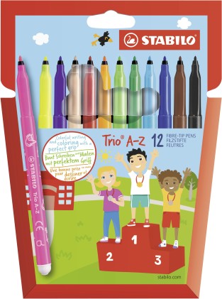 STABILO Trio A&ndash;Z marcatore Fine Seppia 12 pz