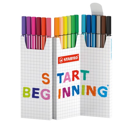 STABILO Pen 68 marcatore Medio Multicolore 18 pz