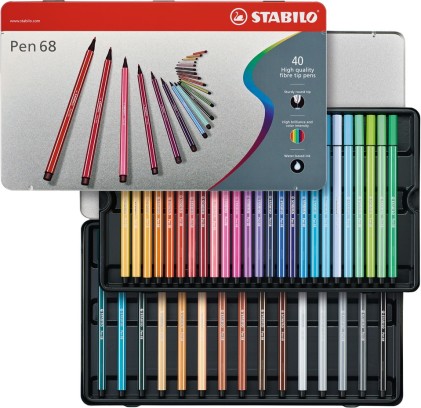 STABILO Pen 68 marcatore Multicolore 40 pz
