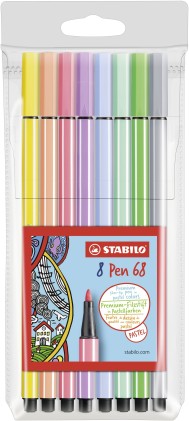 STABILO Pen 68 8er marcatore Medio Multicolore 8 pz