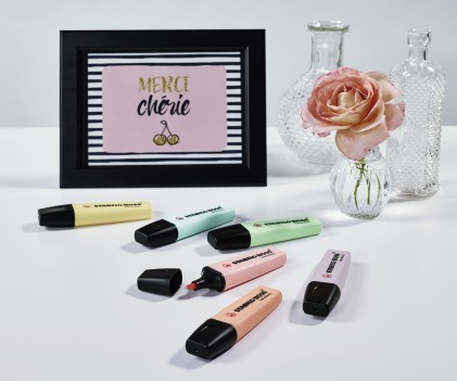 STABILO Boss Original Pastel evidenziatore 4 pz Punta smussata Multicolore