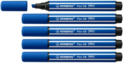 STABILO Pen 68 MAX marcatore Blu 5 pz