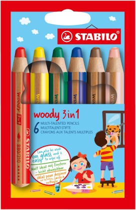 STABILO Woody 3 in 1 Multicolore 6 pz