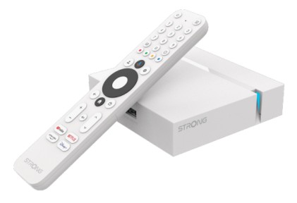 Strong Box  Google Per Android Tv 4K Uhd 12V Remote Control Bianco