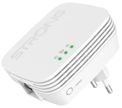 Strong Kit Da Due Powerline Formato Mini Cpl 600 Mbit S 1 Piu 1 Ethernet, No Wifi