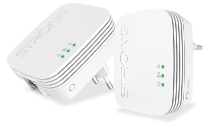 Strong Kit Da Due Powerline Formato Mini Cpl 600 Mbit S 1 Piu 1 Ethernet, No Wifi