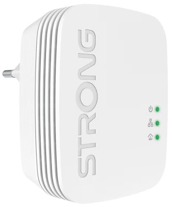 Strong Kit Da Due Powerline Formato Mini Cpl 600 Mbit S 1 Piu 1 Ethernet, No Wifi
