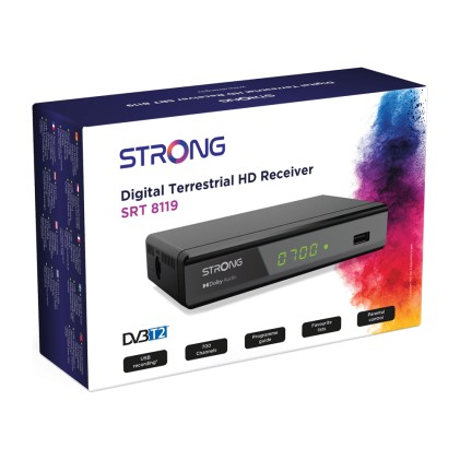 Strong Decoder Display Usb Scart Hdmi Dolby Audio Hevc Advance Epg Parental Control