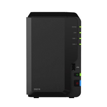Synology DiskStation DS218 server NAS e di archiviazione RTD1296 Collegamento ethernet LAN Desktop Nero
